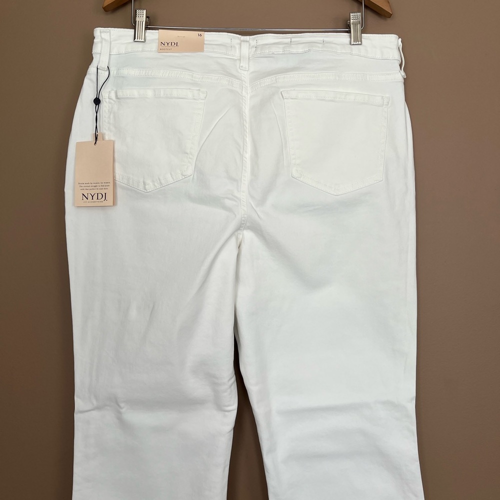 {NYDJ} Barbara Bootcut Jeans with Side Slits in White - Womens 16 - NWT - Picture 5 of 12